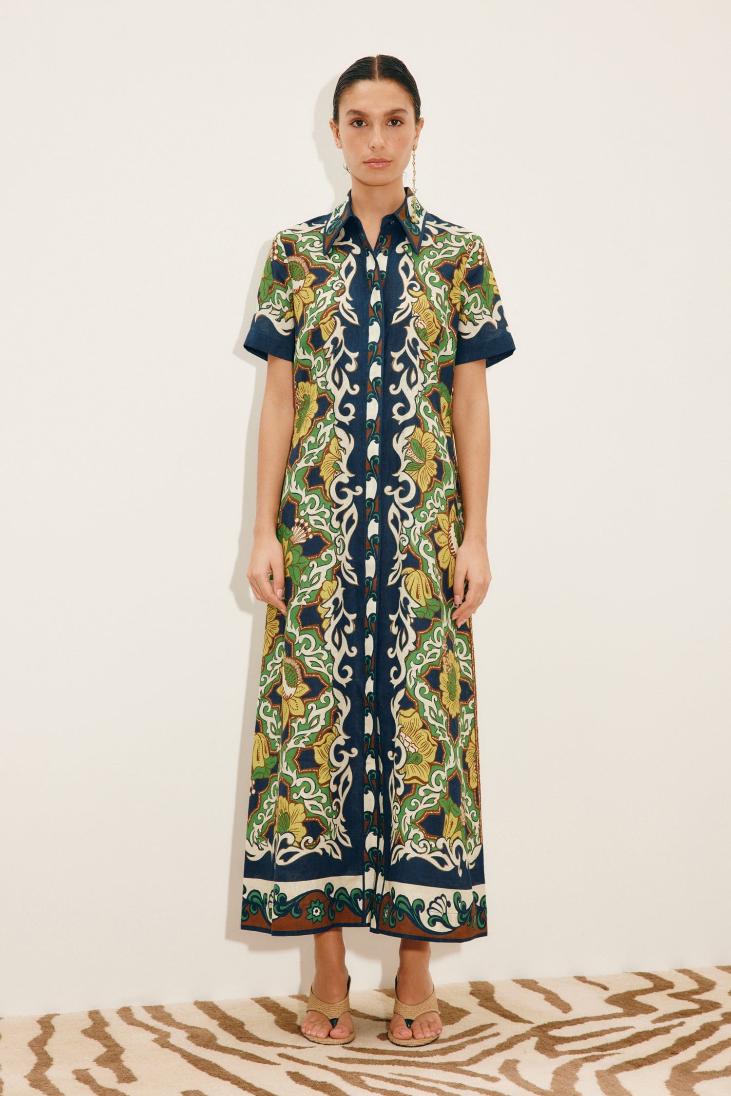Alemaïs Liana Shirtdress robe chemise midi lin