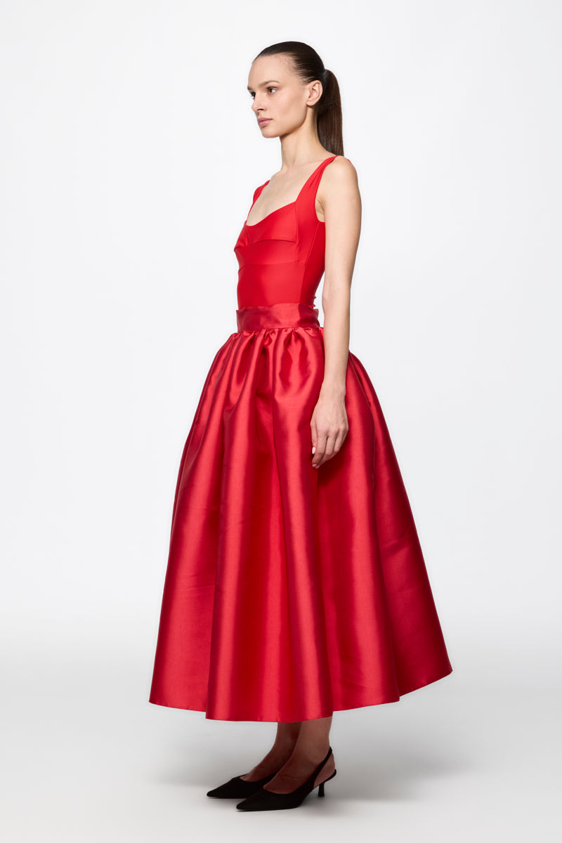 ATU Body Couture Taffeta Jupe midi rouge taille S