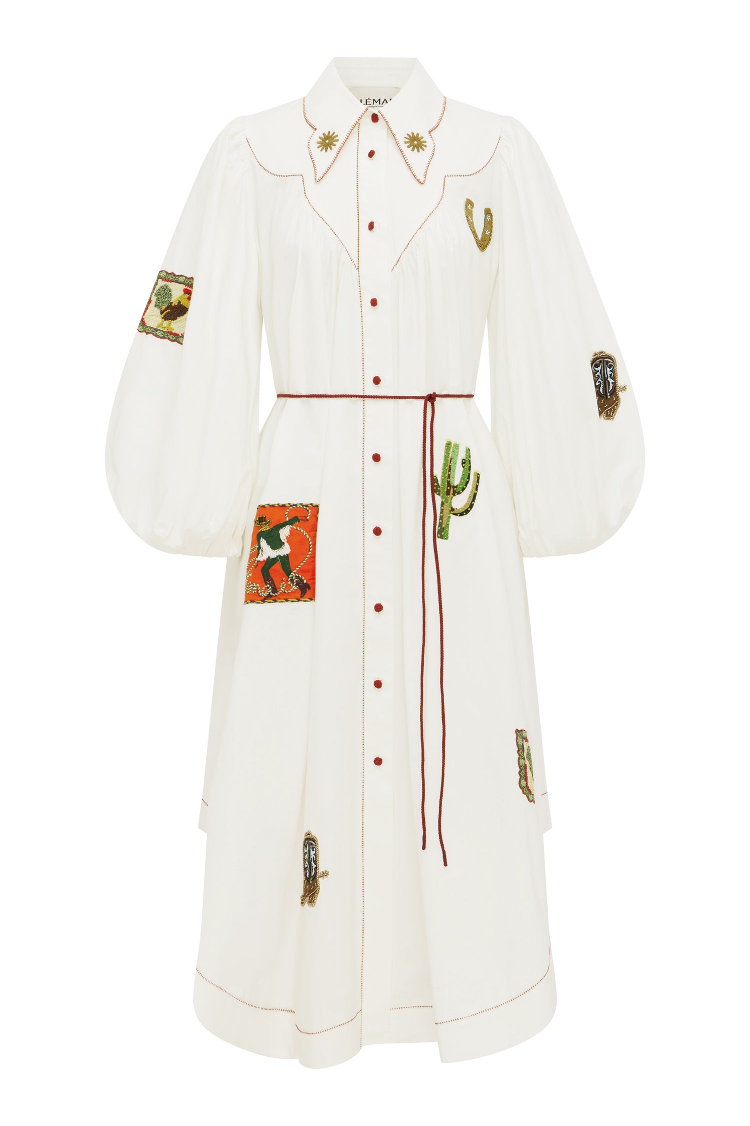 Alemaïs Westwood robe chemise coton bio brodée taille 10