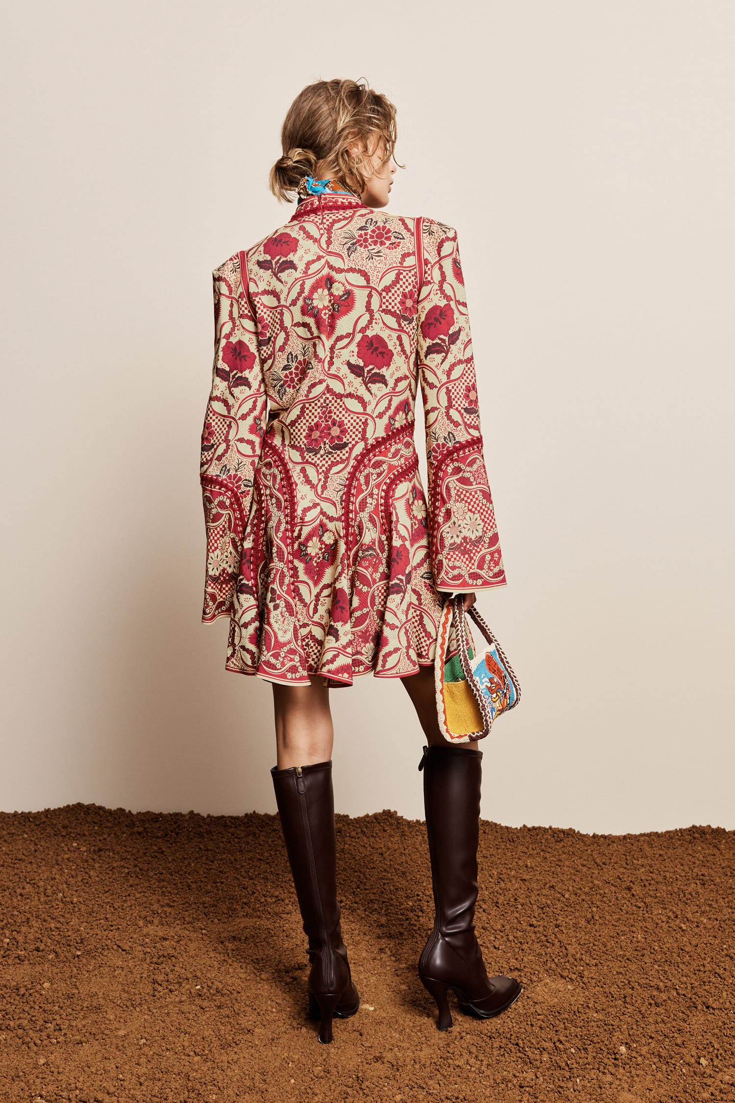 Alemaïs Kenny robe mini évasée viscose lin