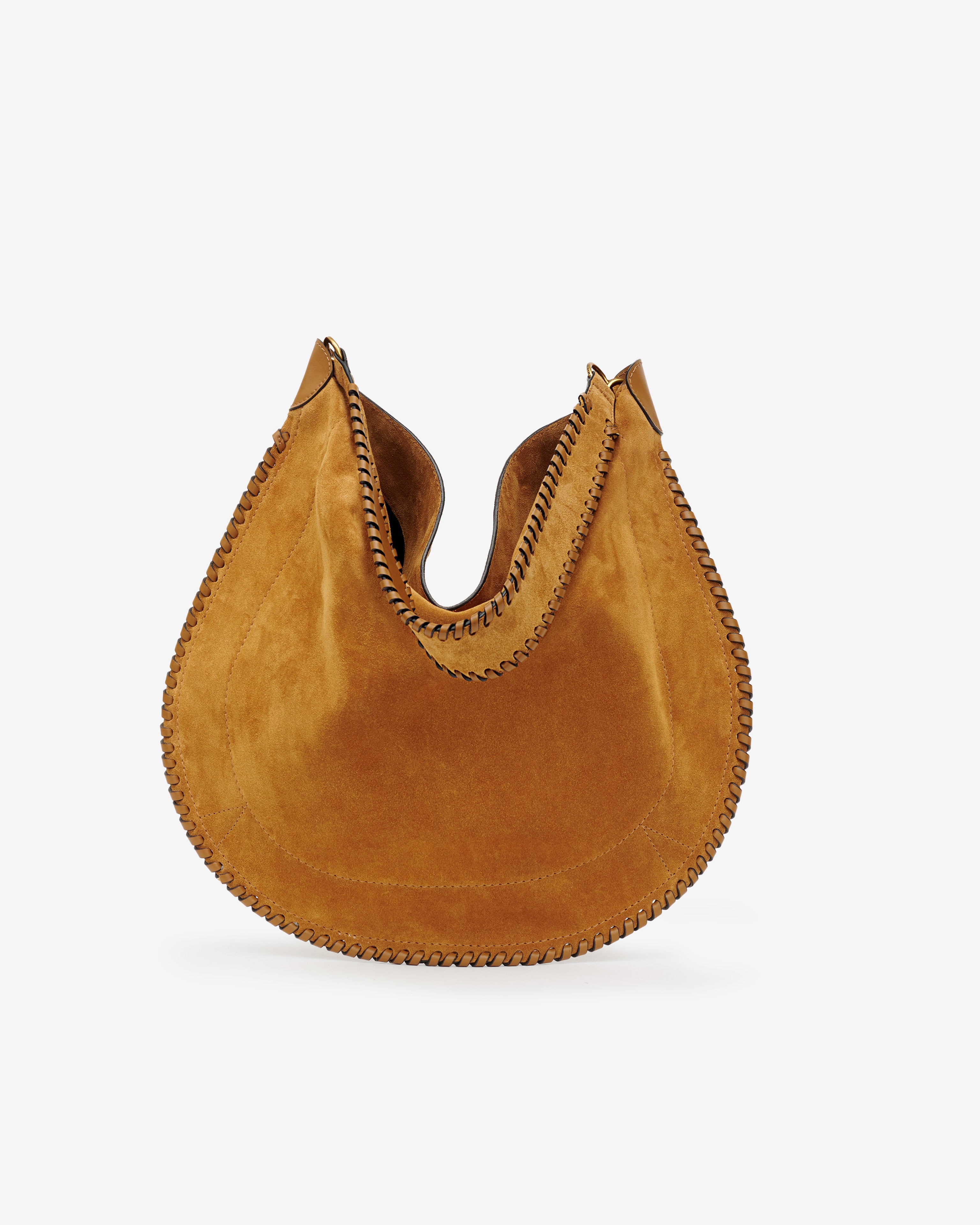 Isabel Marant Oskan Hobo Soft sac velours cognac