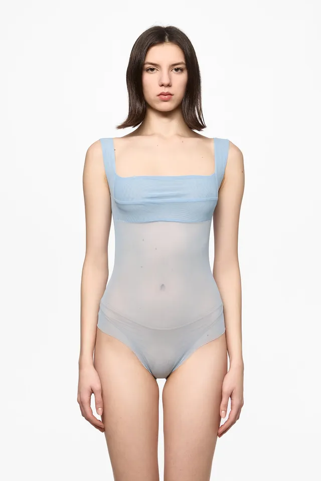 ATU Body Couture Bodysuits Baby Blue Corset Body bleu bébé taille S