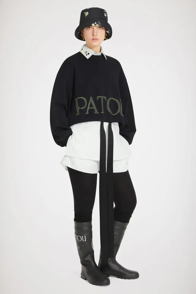Patou H22JE0549995999B sweat court coton bio noir