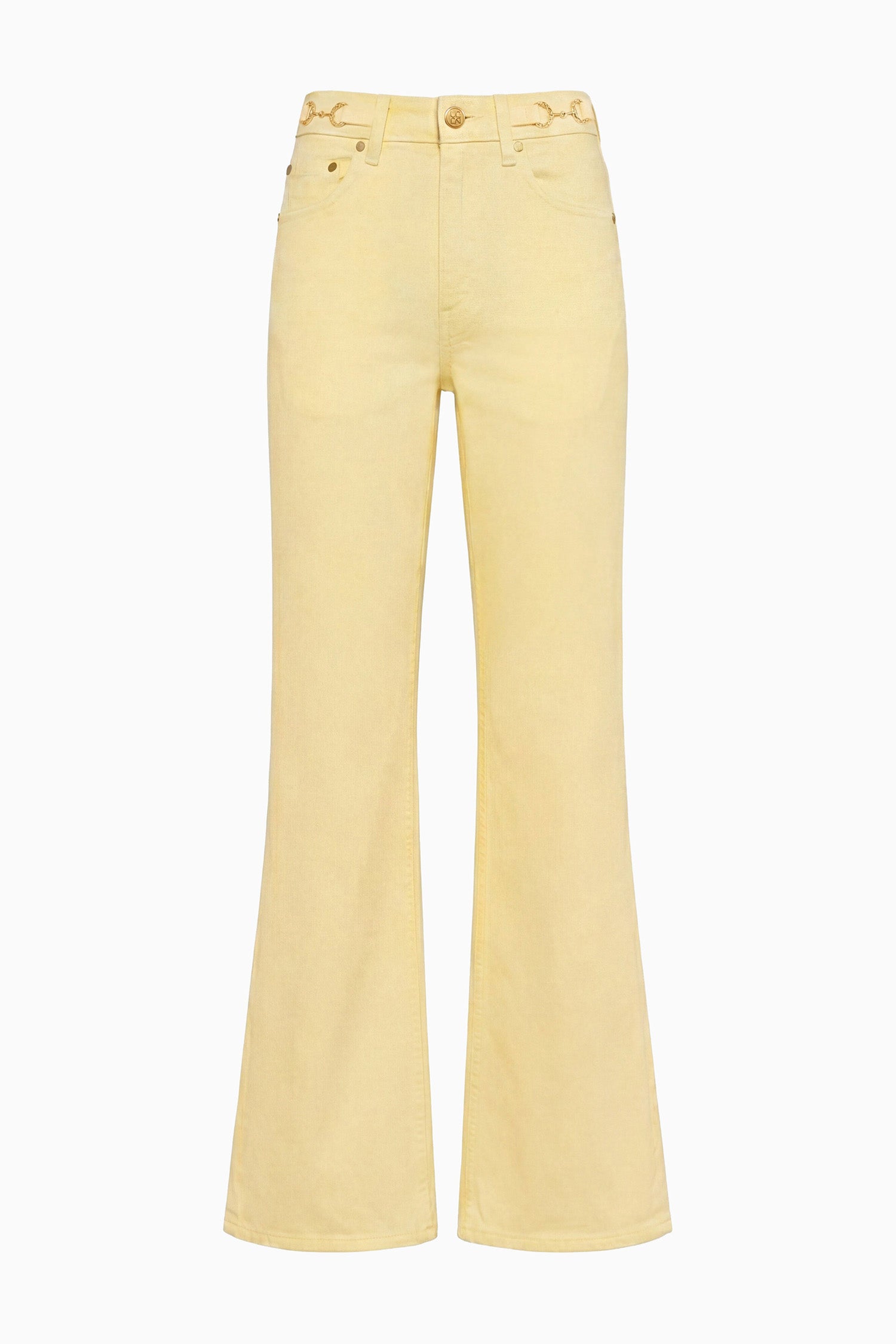 Ulla Johnson Laurel Kick Flare jean Chantilly coton