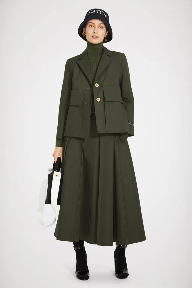 Patou H22JA0250124752W veste vert coton bio 34-44