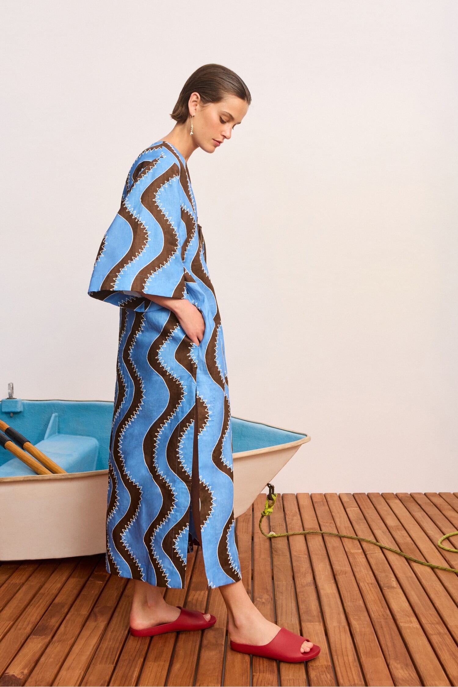 Alemaïs Frankie Midi Dress robe midi lin à poches