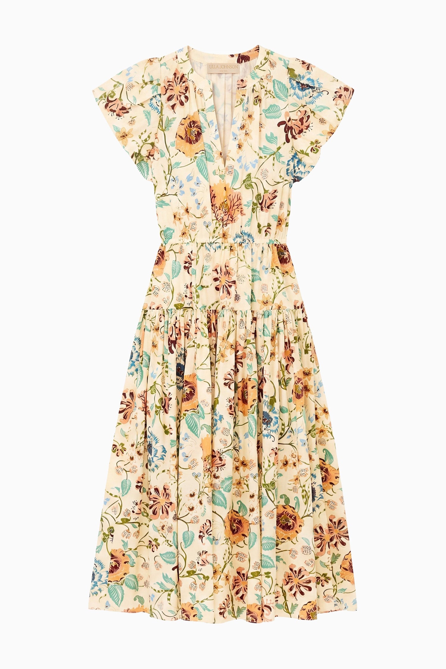 Ulla Johnson Marin robe midi coton Abalone imprimé
