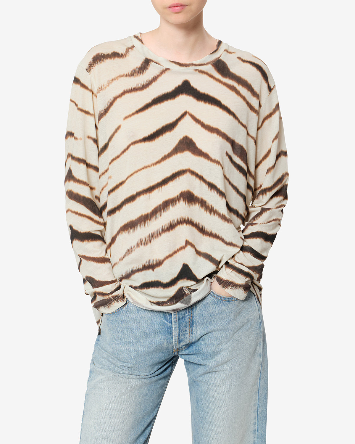 Isabel Marant T-shirts Zakane TS0242FA t-shirt zèbre