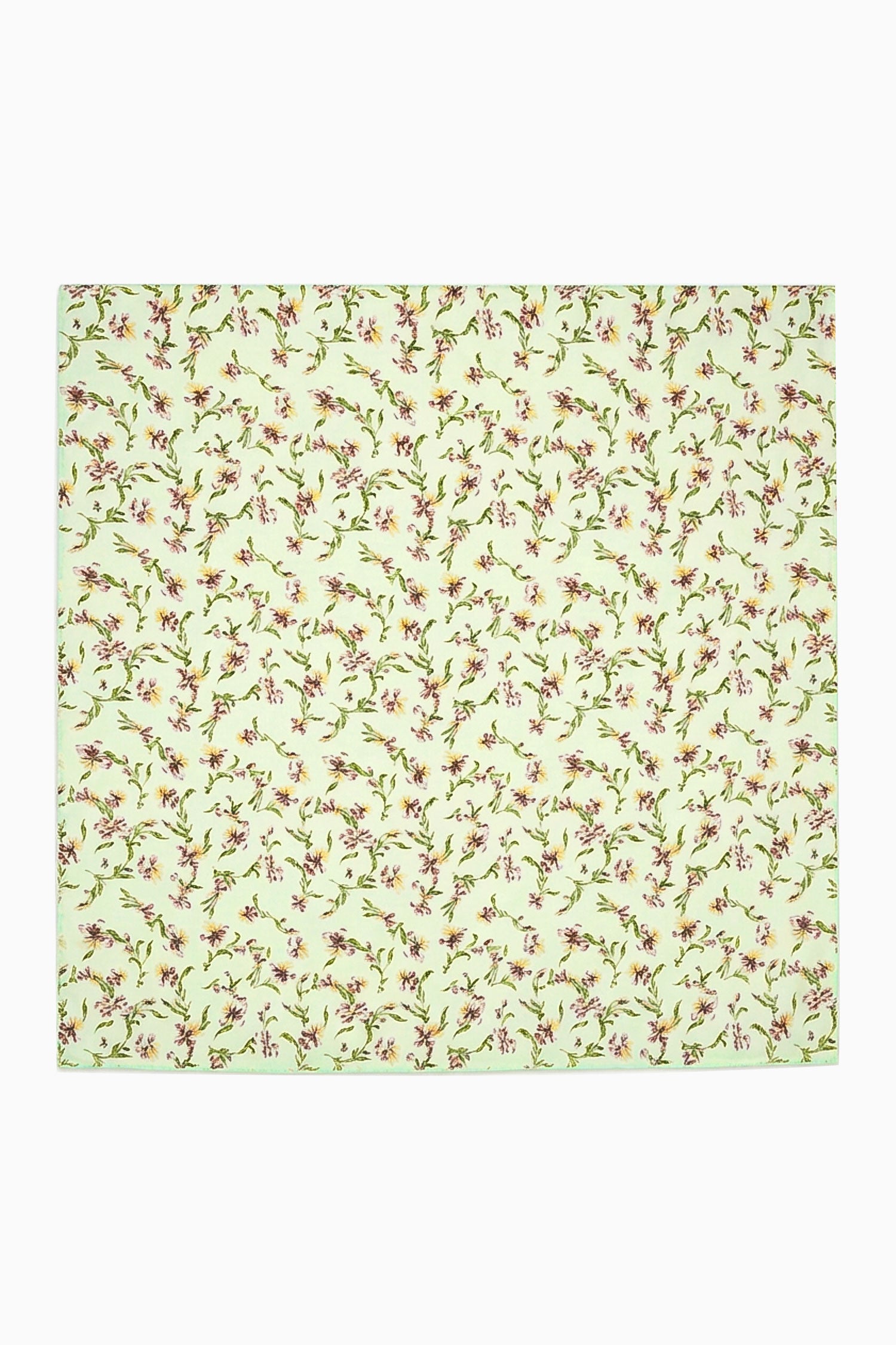 Ulla Johnson Chiara foulard soie menthe 120x120 fleurs