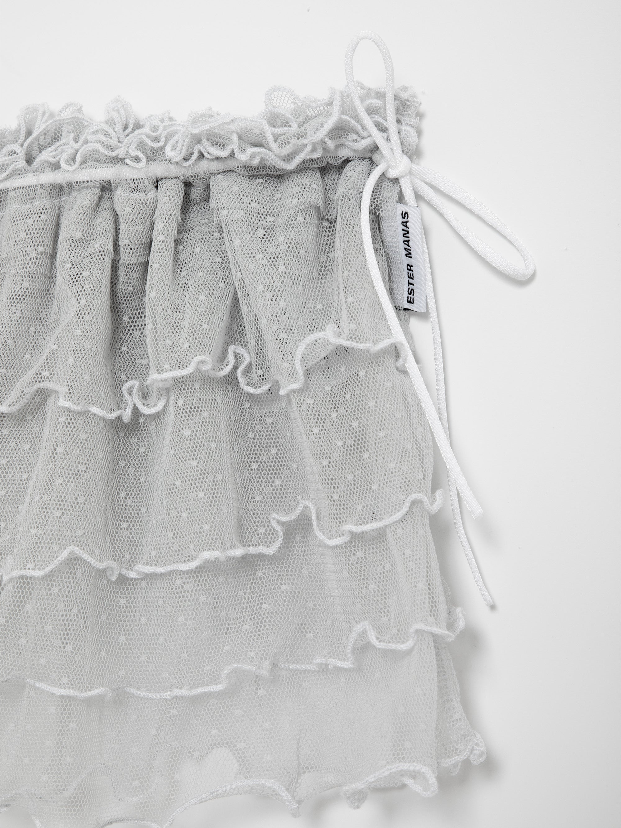 Ester Manas Mini Manas Grey Polka Dot jupe silver