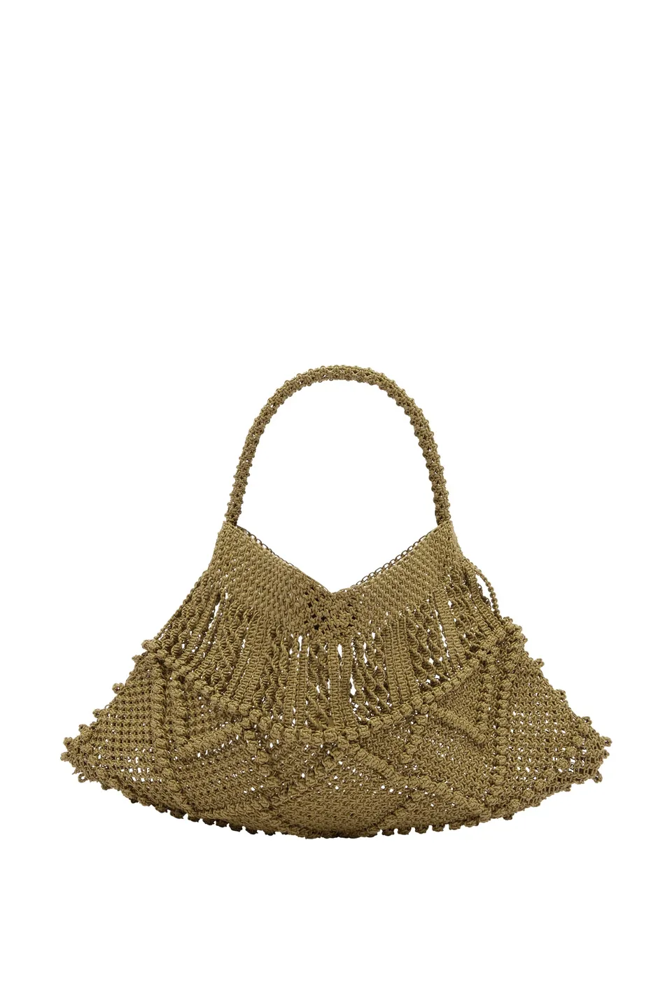 Alemäis Leather Macrame sac tote maxi cuir OS