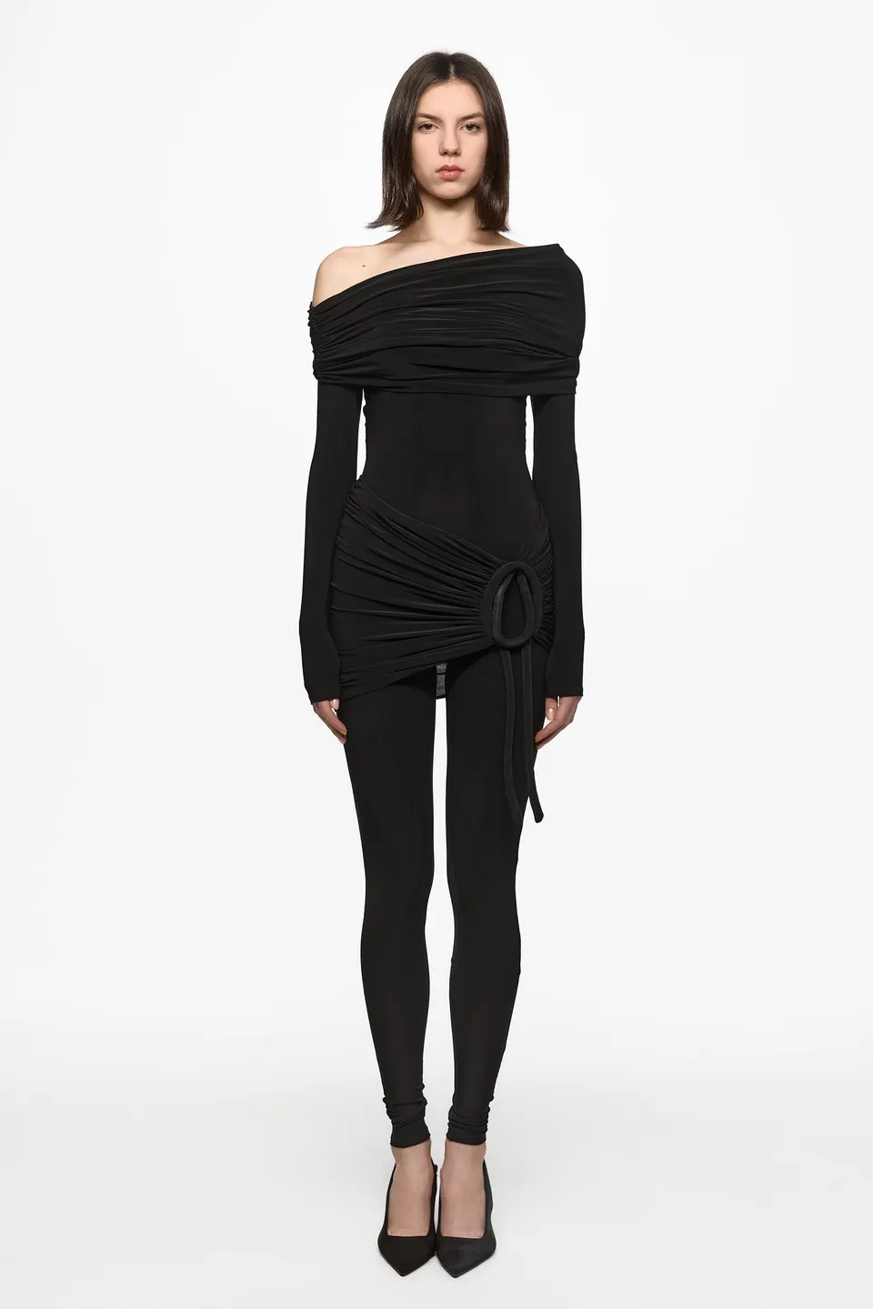 ATU Body Couture Black Braided Combinaison Noire Tressée