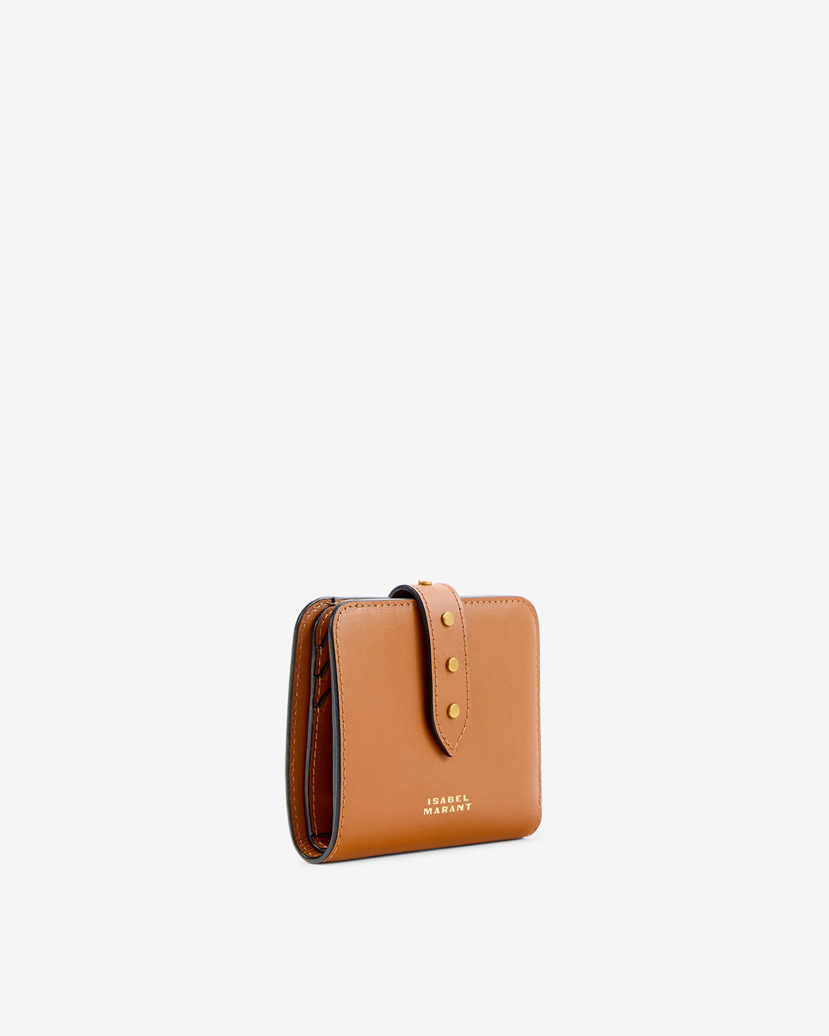 Isabel Marant Oskan portefeuille cuir cognac