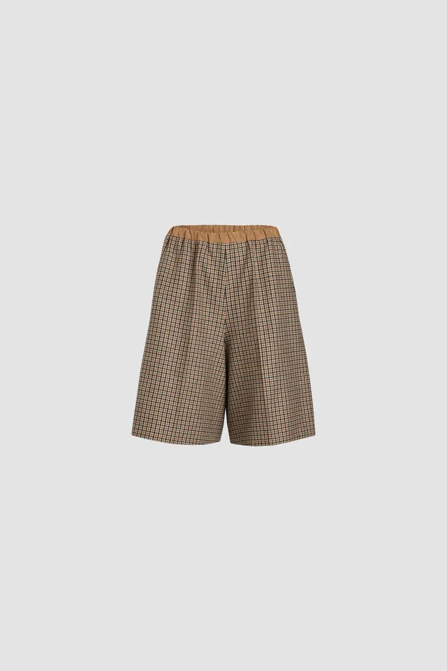 Patou H24TR04301955071 bermuda laine pied-de-poule