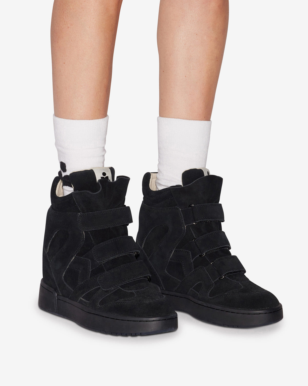 Isabel Marant IM3 baskets compensées cuir noir