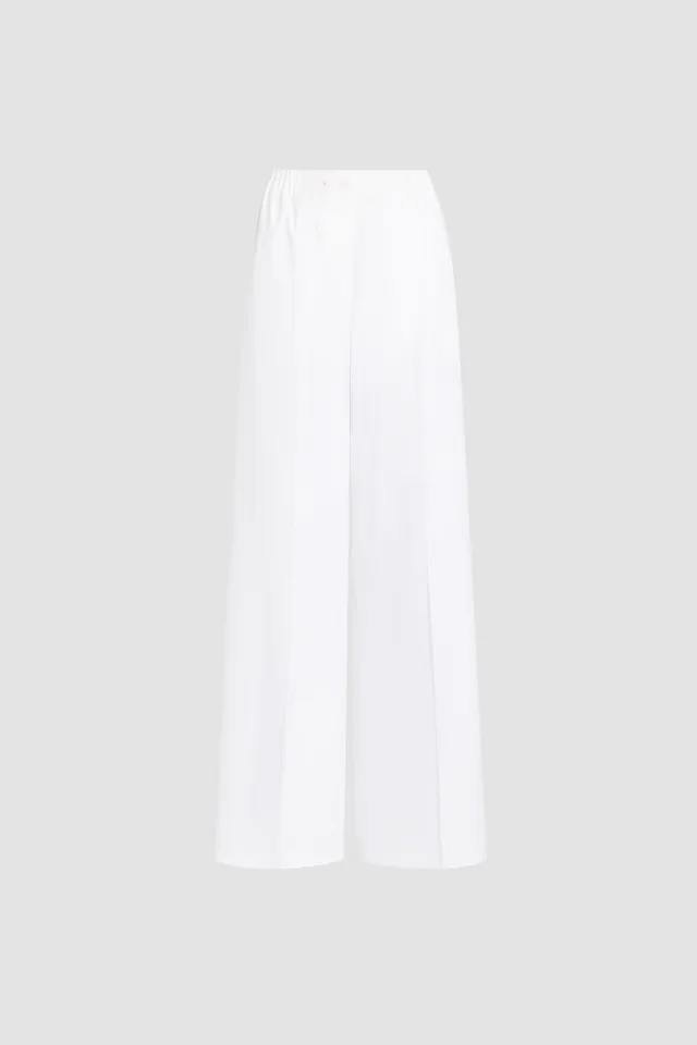 Patou TR063 pantalon coton bio blanc large