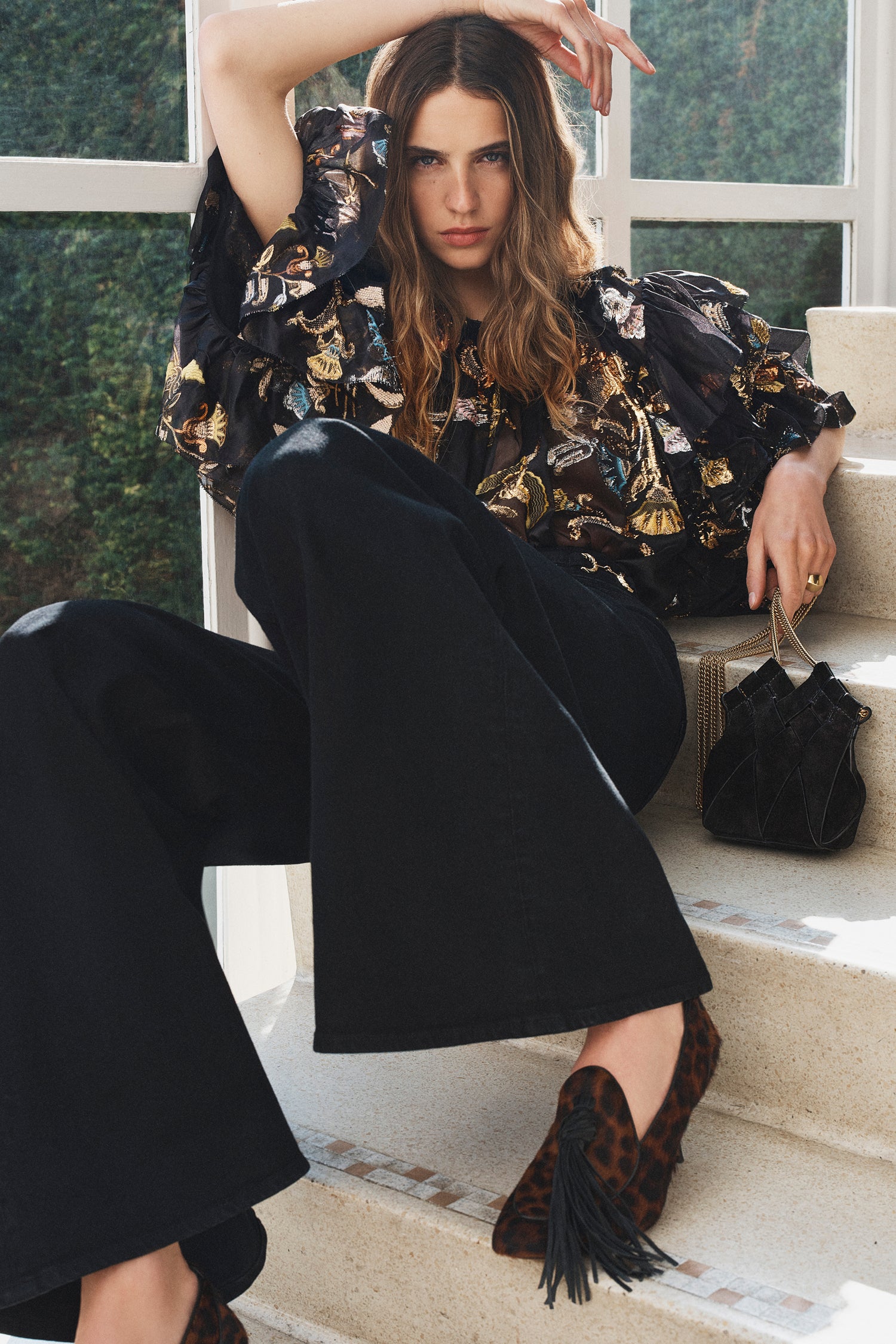 Ulla Johnson Agata escarpins léopard cuir talon 75mm