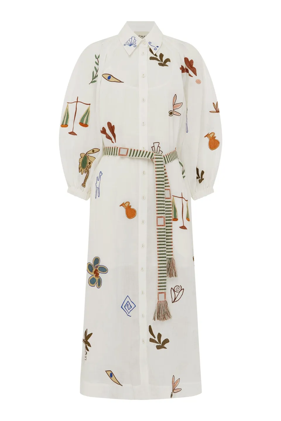 Alemäis Mina Embroidered Shirtdress robe chemise brodée
