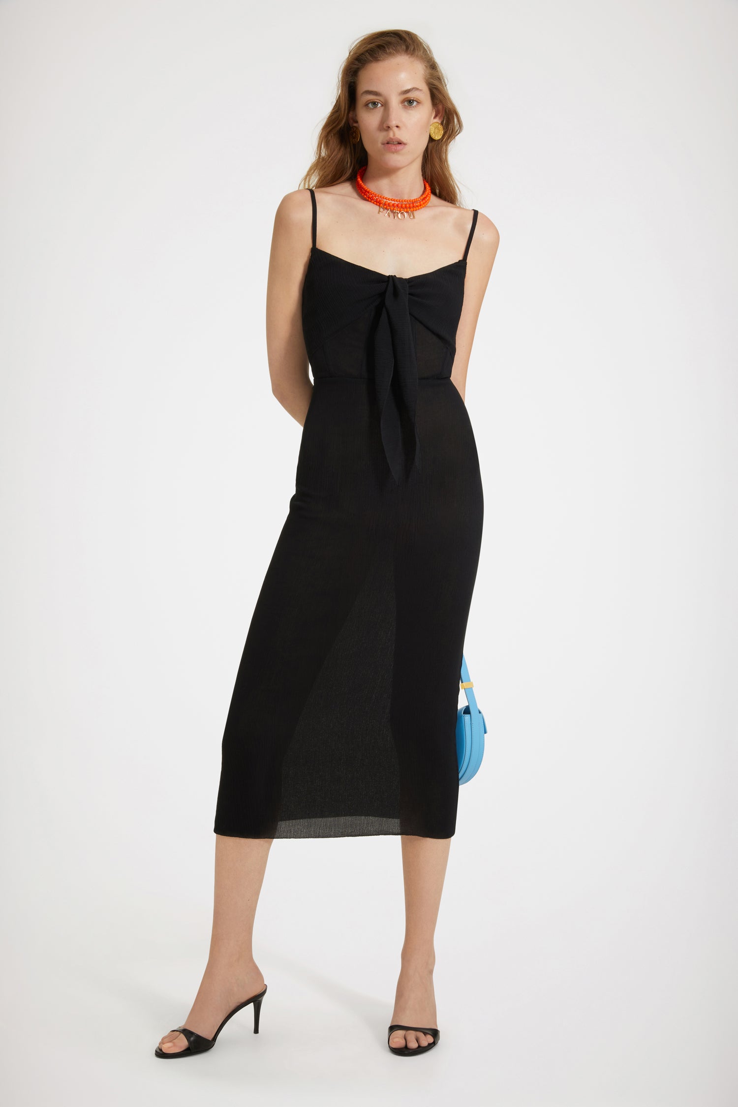 Patou DR113 robe nuisette coton bio noire midi 34