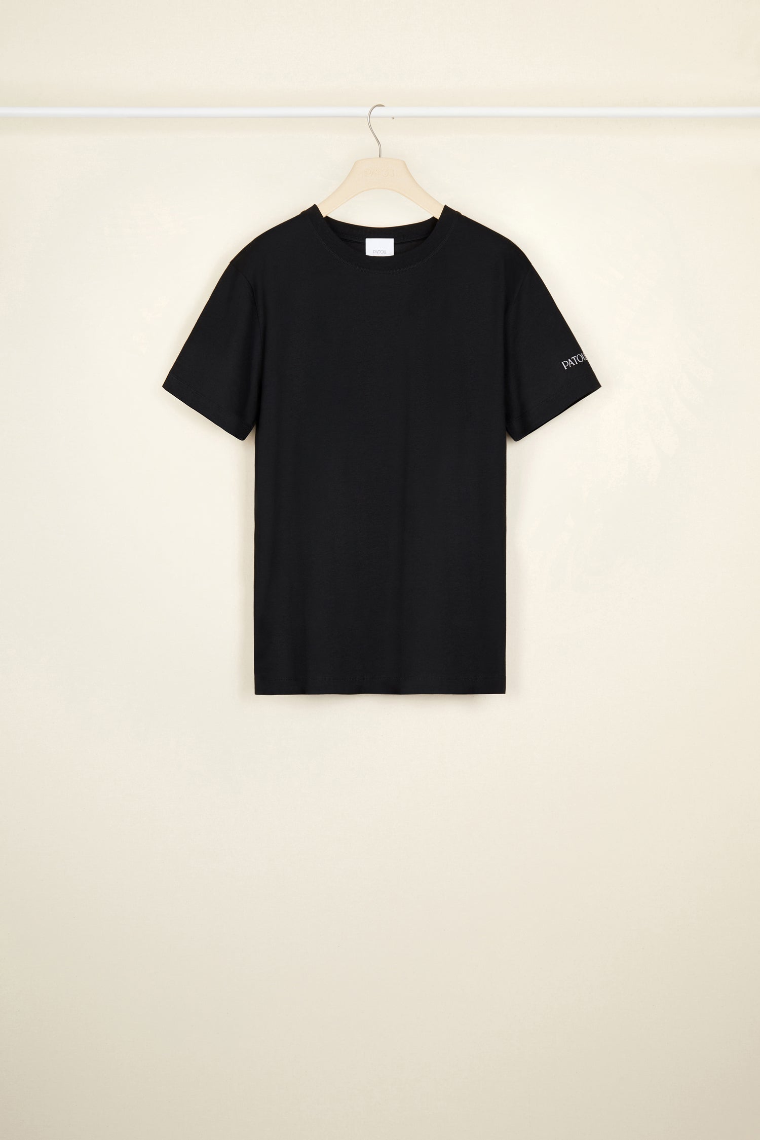 Patou t-shirt coton bio col dentelle noir XS