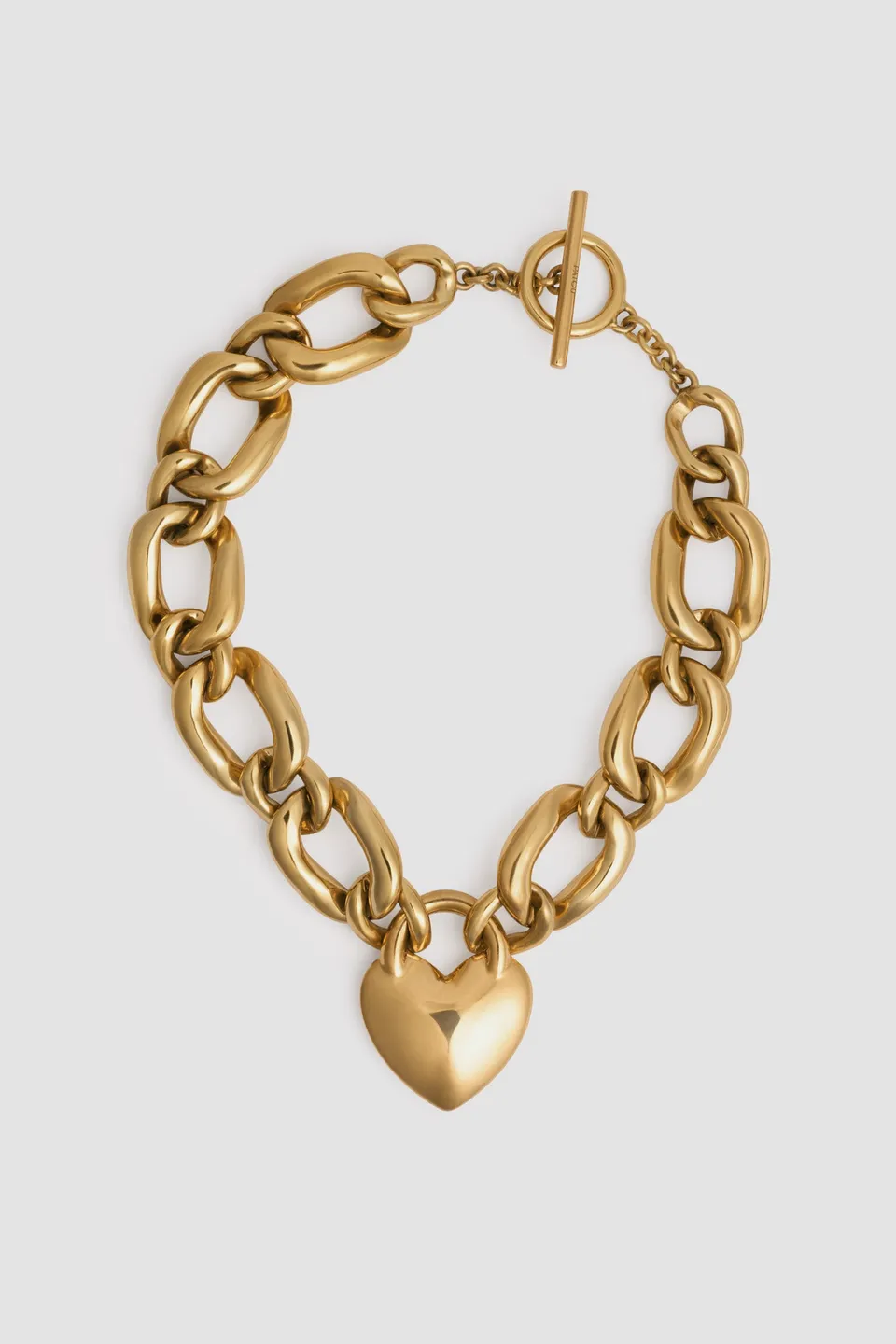 Patou JW154 collier chaîne laiton Doré TU coeur