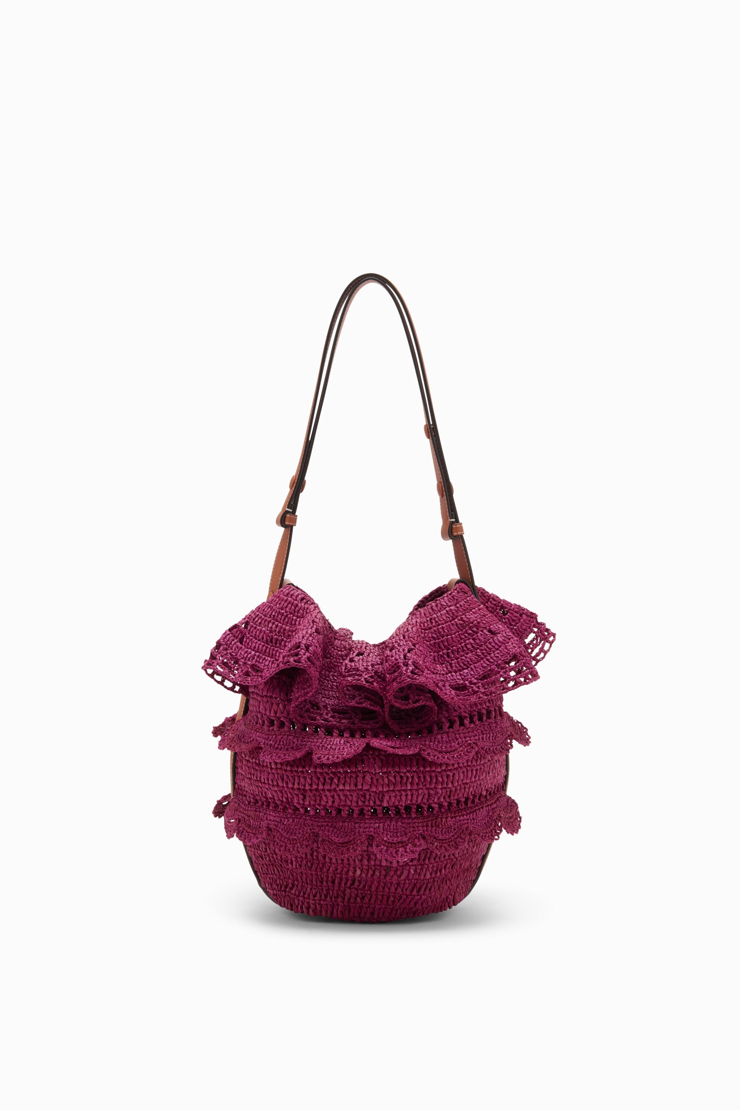 Ulla Johnson Marina Sac Seau Raphia Orchid Violet
