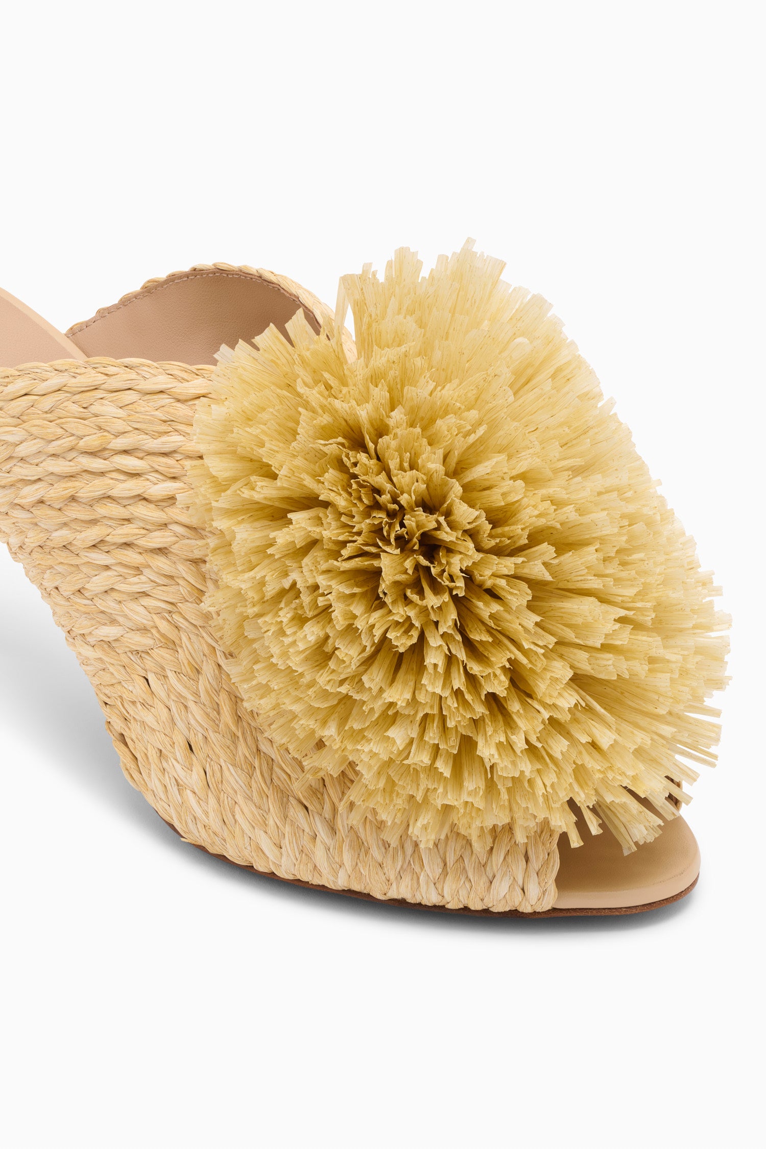 Ulla Johnson Raffia Mule Sand Raphia Franges Talon 75mm