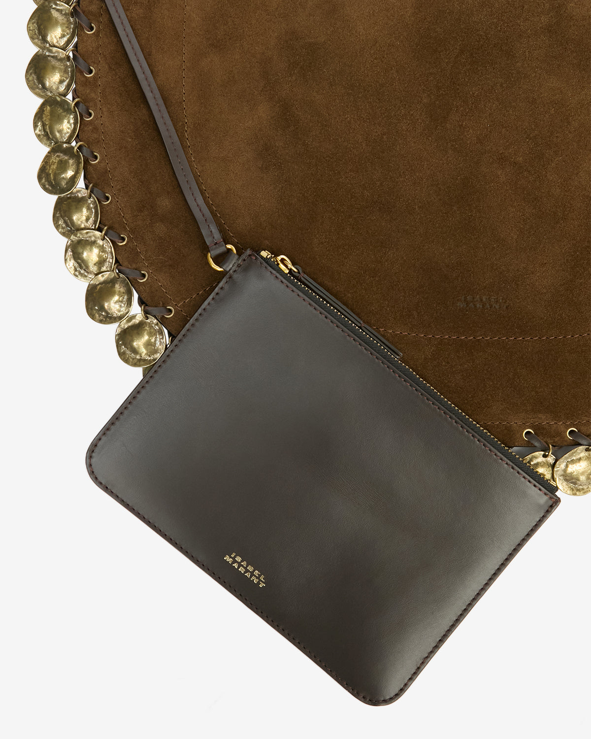 Isabel Marant Oskan Hobo Soft sac velours bronze