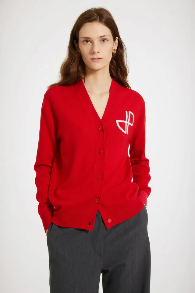 Patou Knitwear H23KN1318041306R gilet laine Racing Red