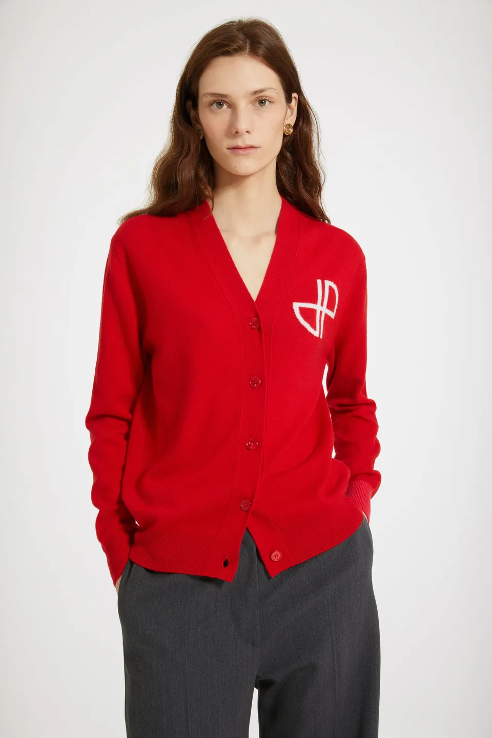 Patou Knitwear H23KN1318041306R gilet laine Racing Red