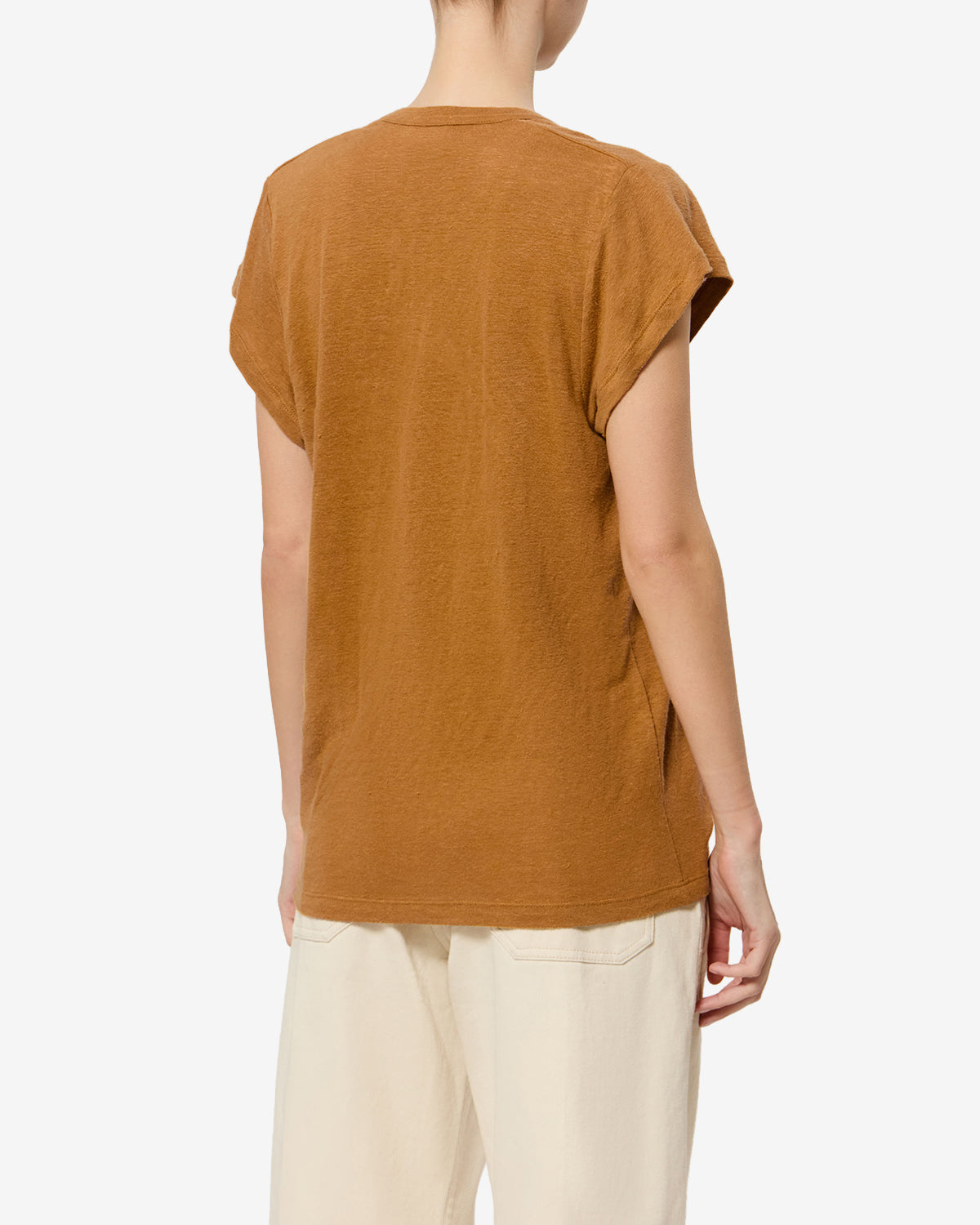 Isabel Marant Zankou TS0014FB t-shirt lin doré col V