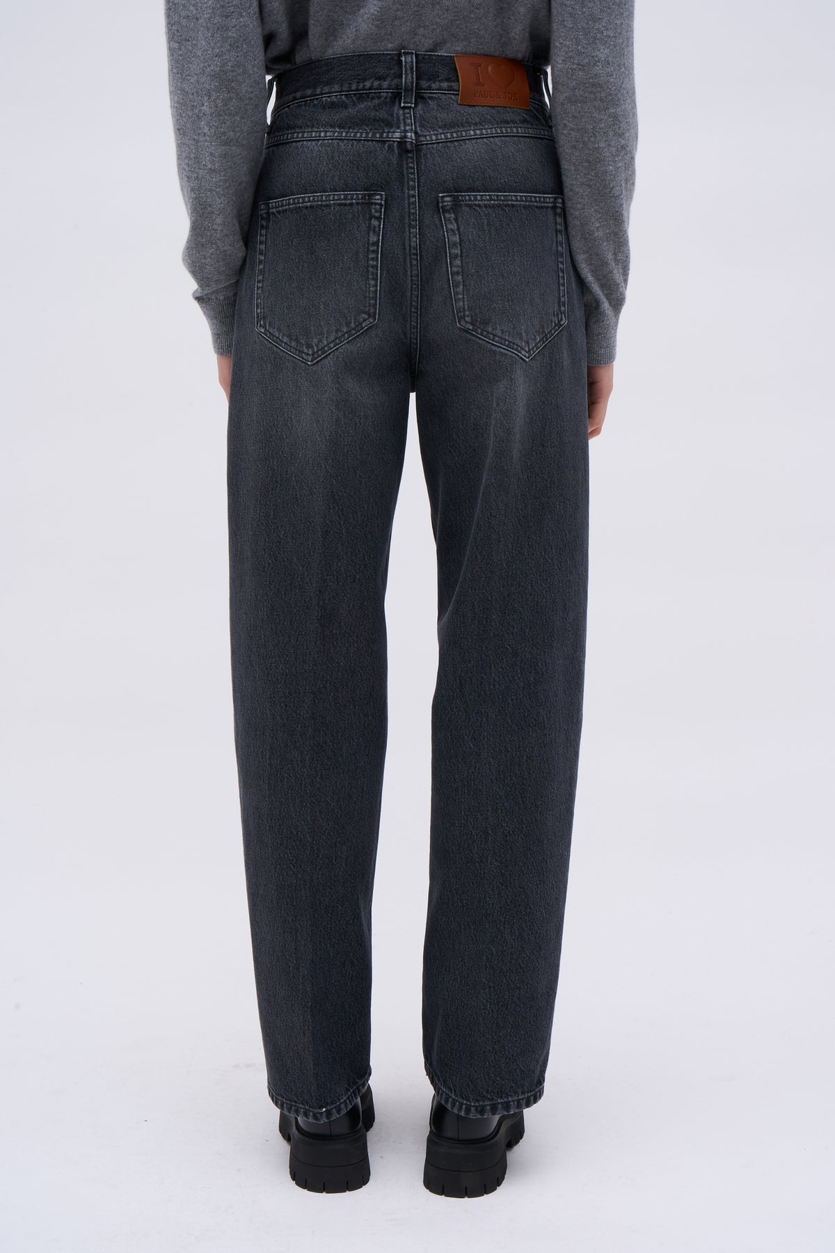 PAUL & JOE CHARLIE jean denim délavé jambes larges