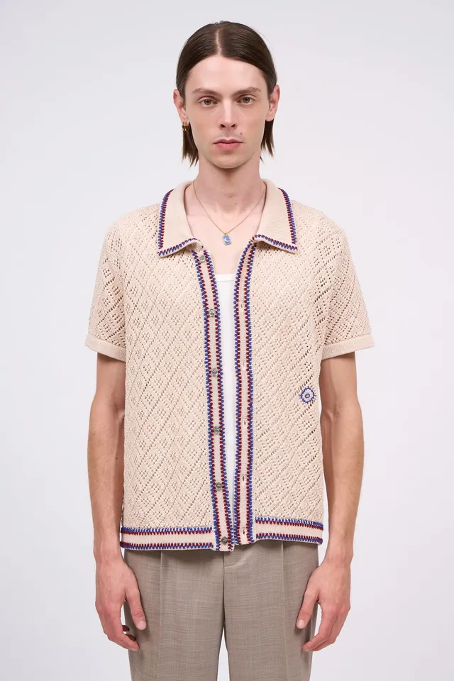 Paul & Joe Amazonie cardigan crochet coton brodé