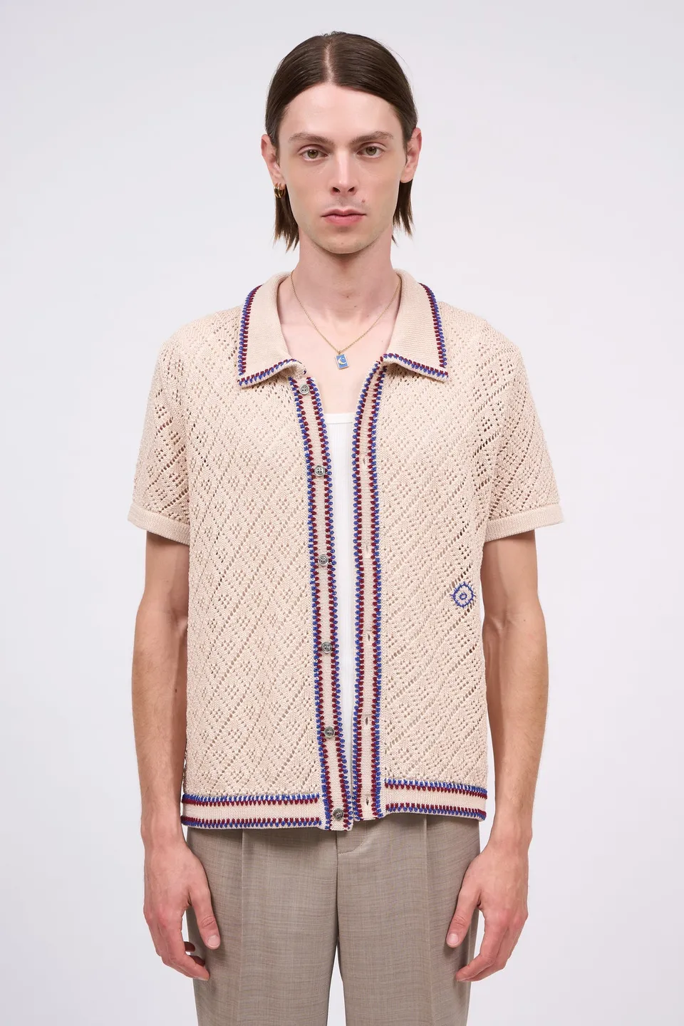 Paul & Joe Amazonie cardigan crochet coton brodé