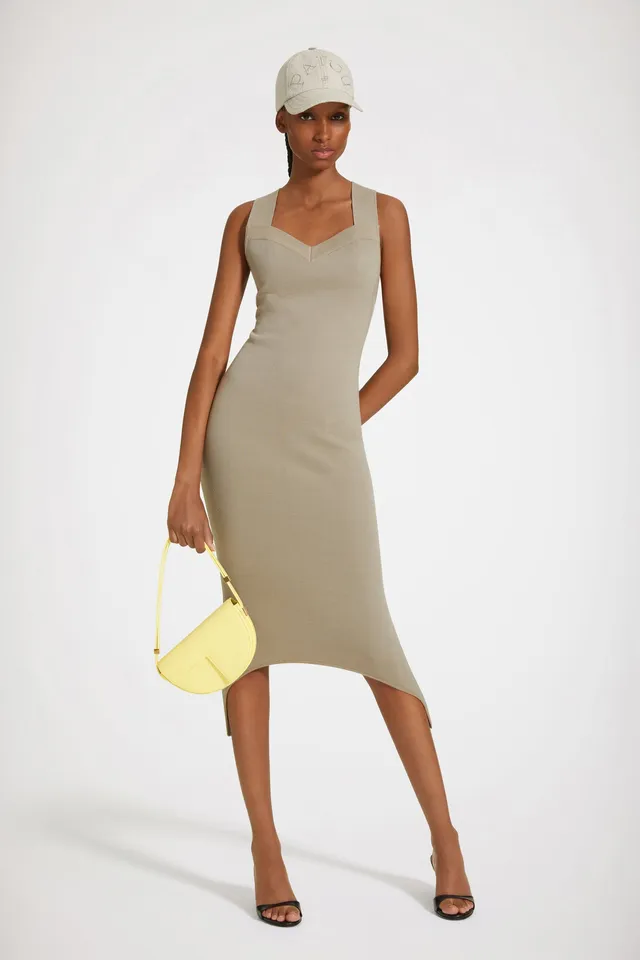 Patou Dresses KN1188060106P robe maille beige parchemin
