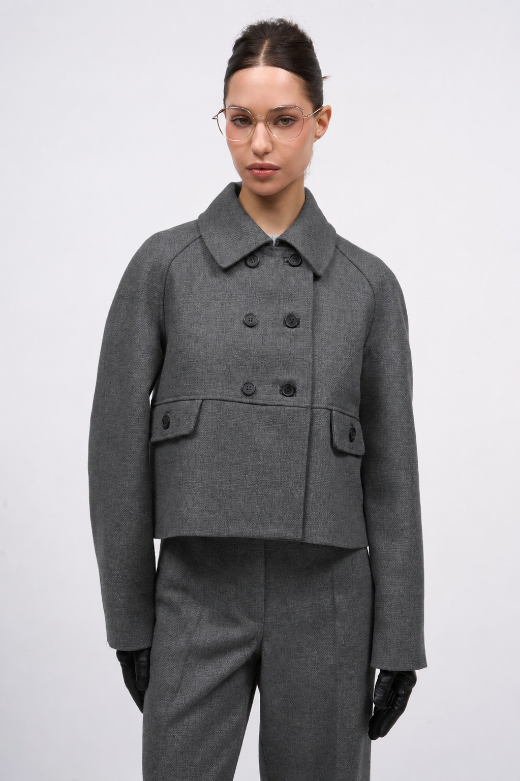Paul & Joe Tambour veste courte laine vierge indigo 36