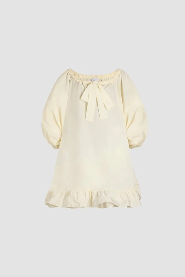Patou DR108 robe faille recyclée volants ivoire