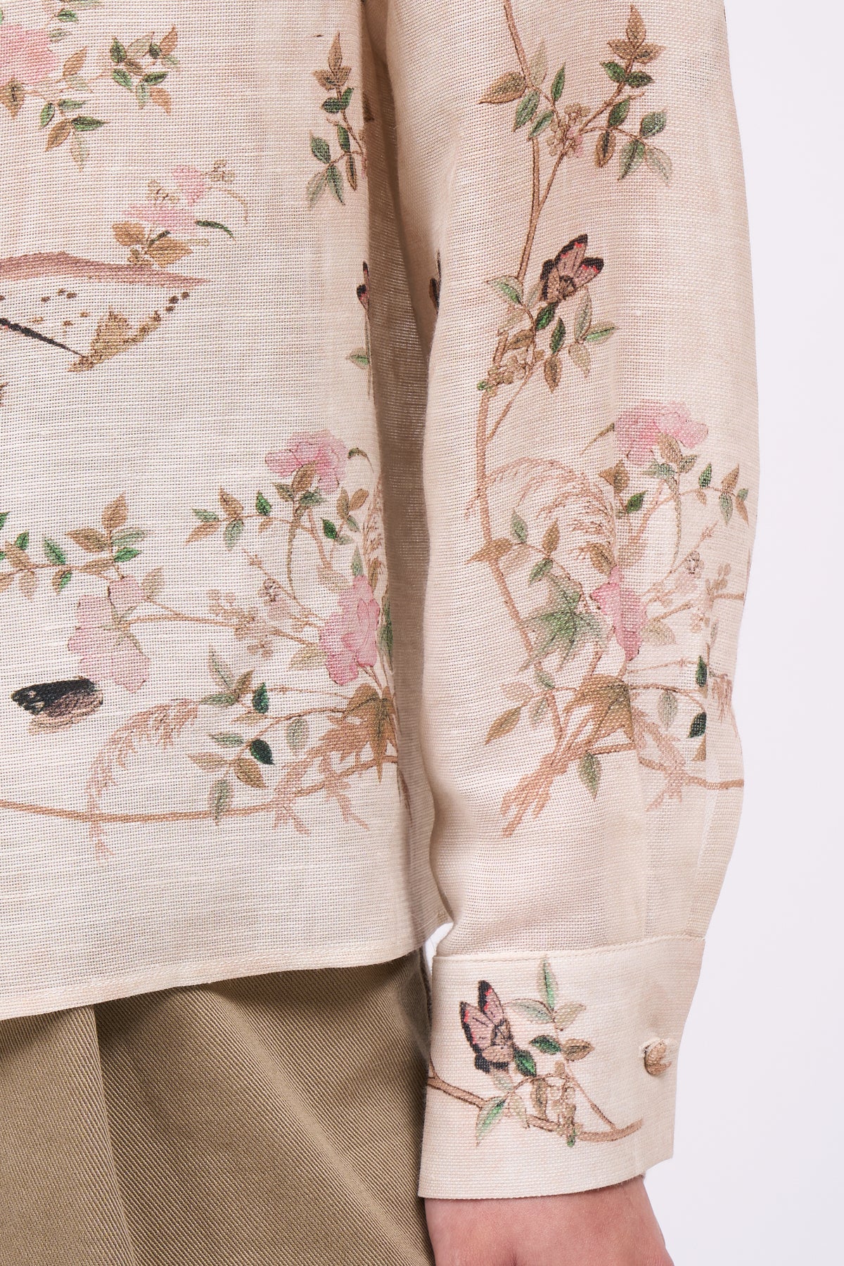 Paul & Joe Chardonnet chemise droite lin soie jardin