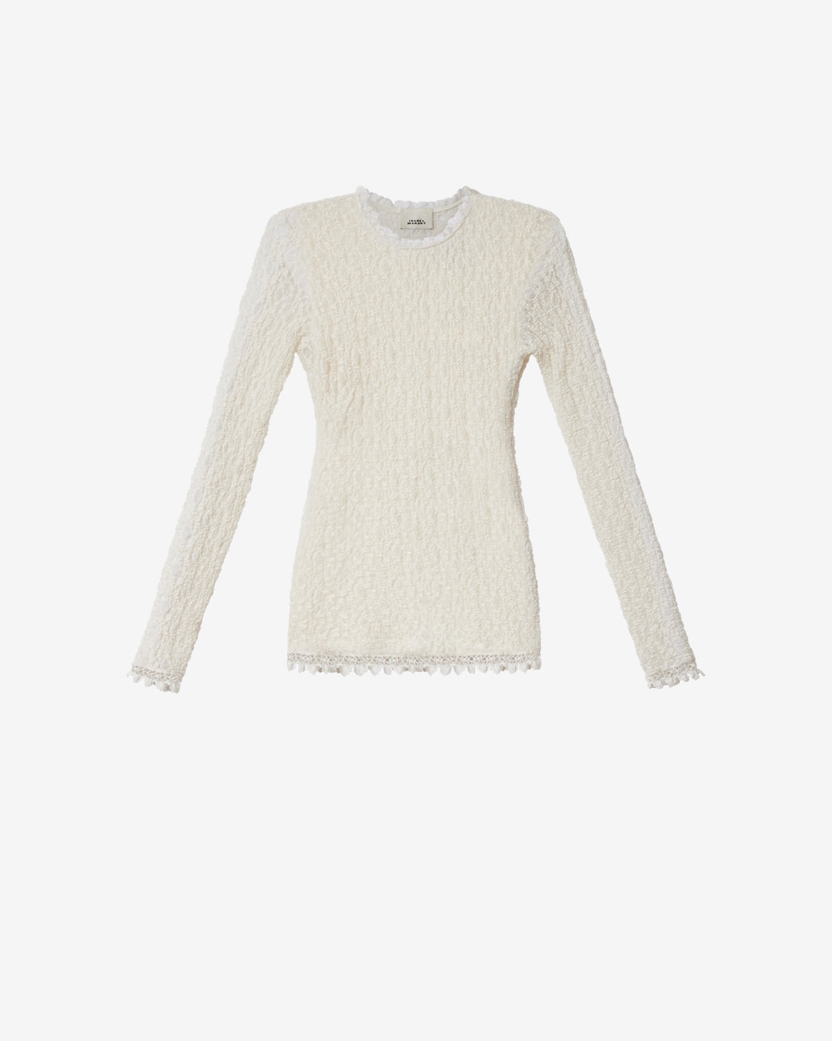Isabel Marant Brany HT0926FA top dentelle blanc