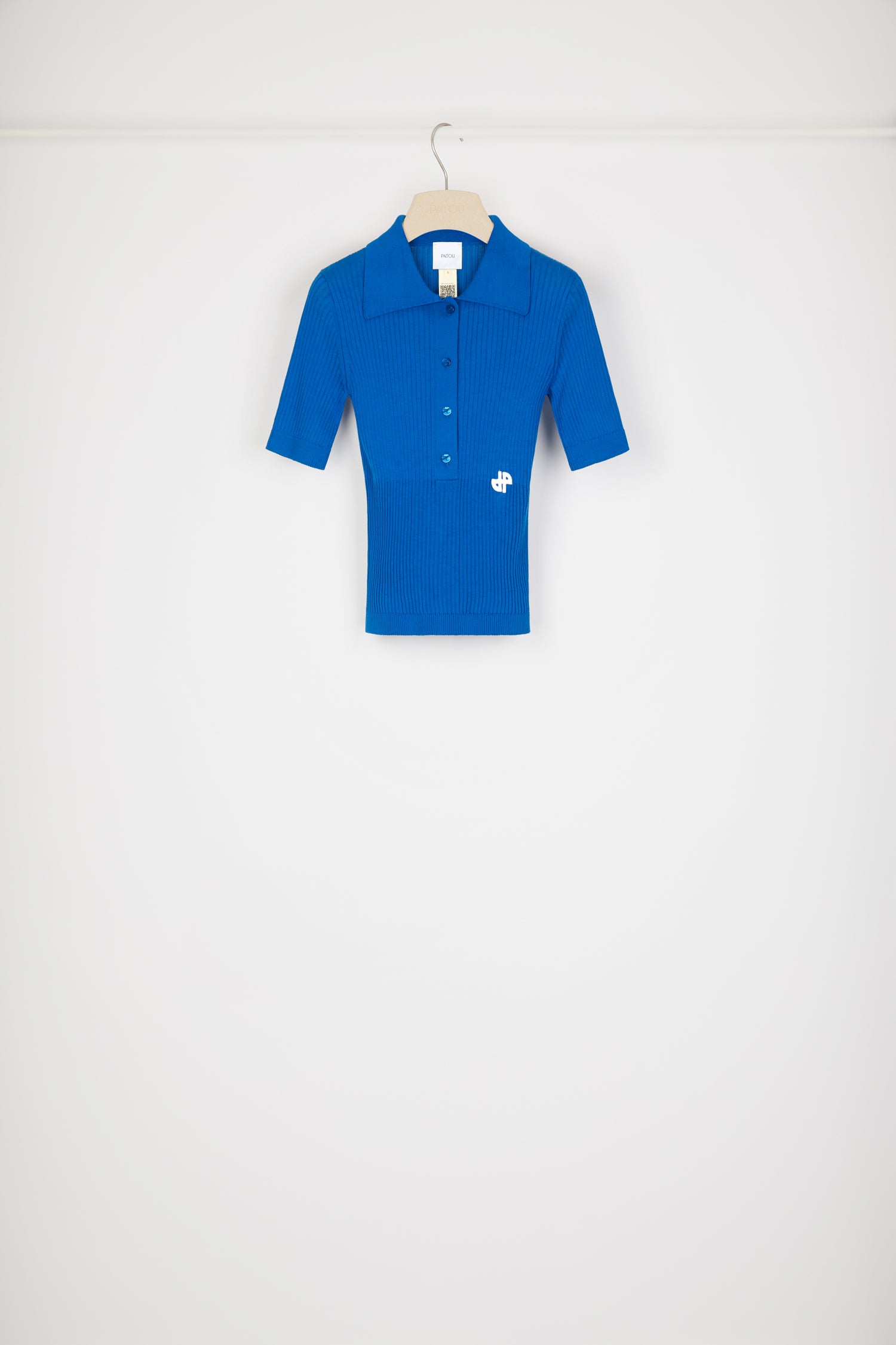 Patou Knitwear P23KN079 polo coton bio bleu jewel