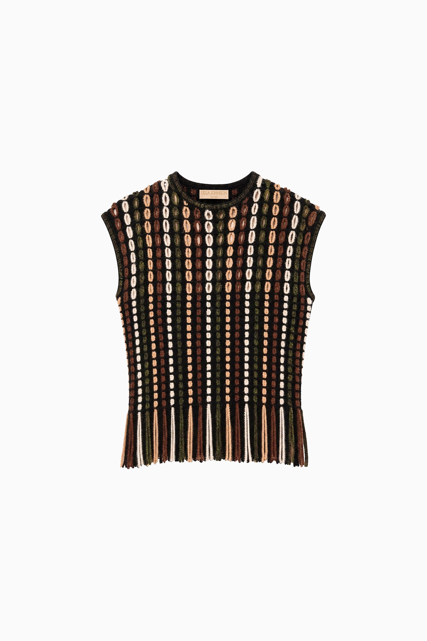 Ulla Johnson Natia top maille Noctis cropped