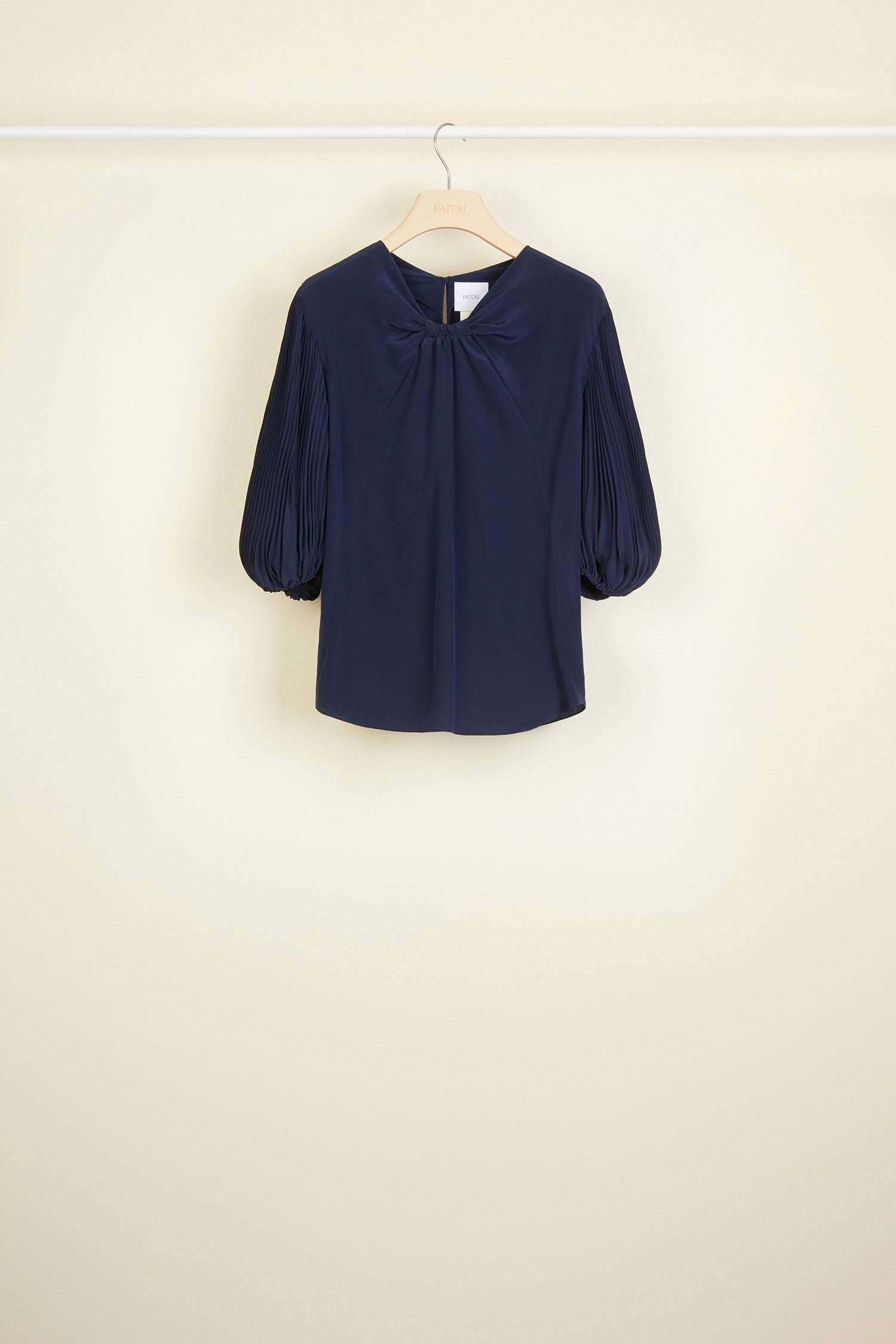 Patou TO0090013601N top soie bleu marine