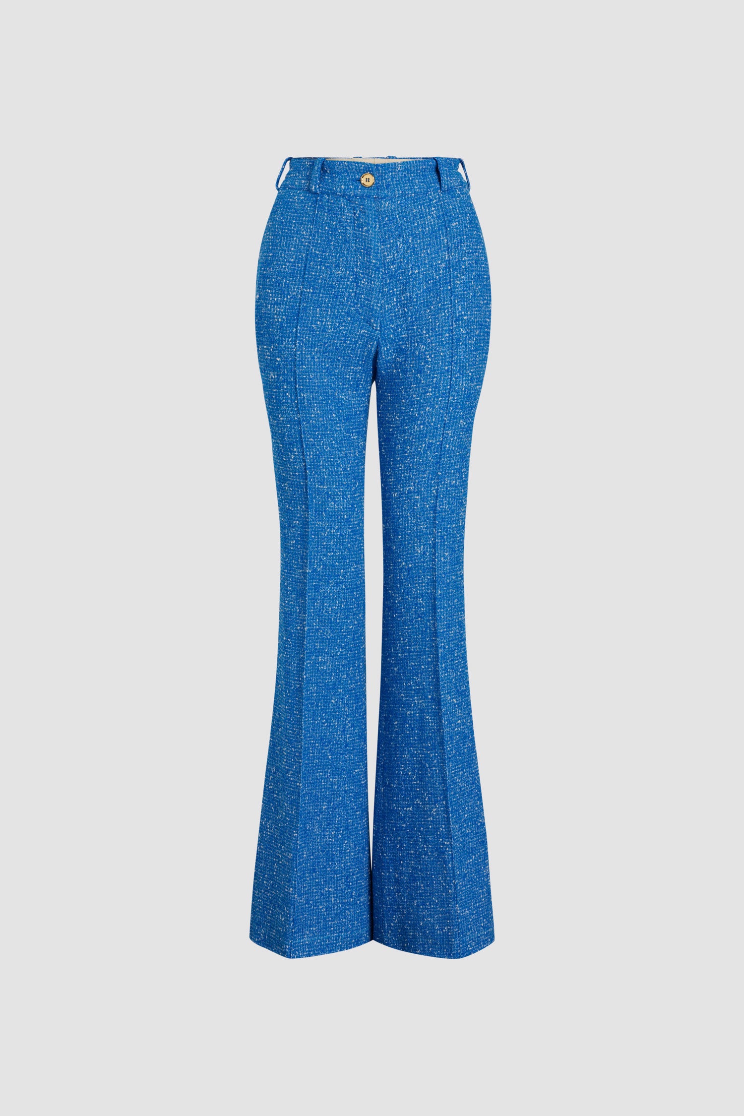 Patou TR042 pantalon évasé tweed laine bleu Victoria 34-44