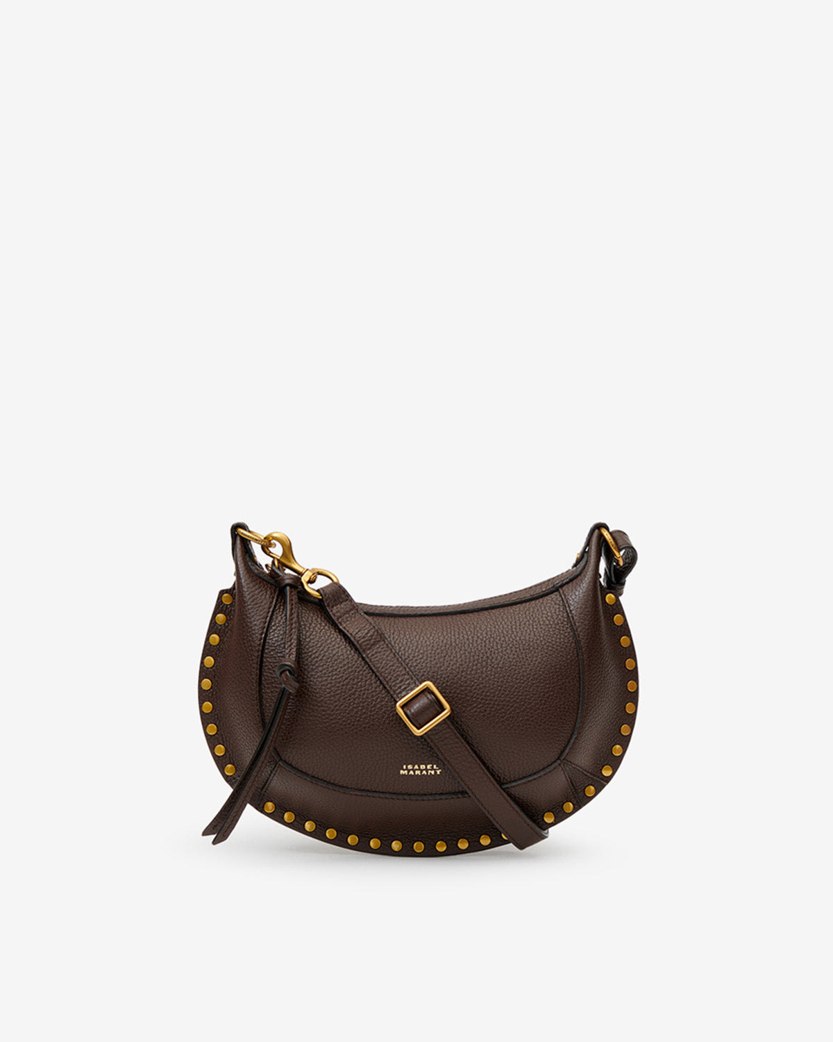 Isabel Marant Oskan Moon sac cuir grainé café