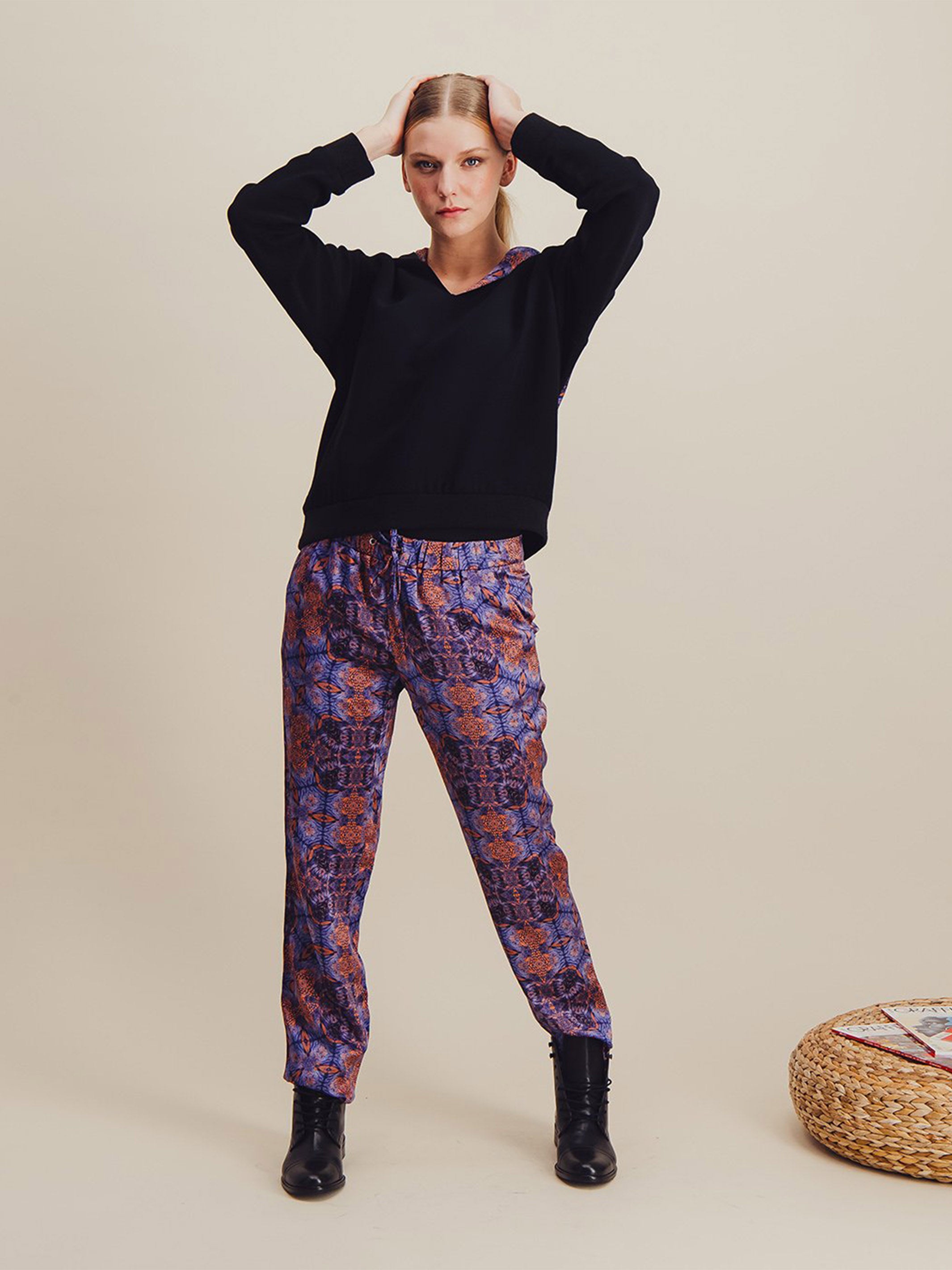Anahide Saint André Equinoxe sweat capuche viscose soie