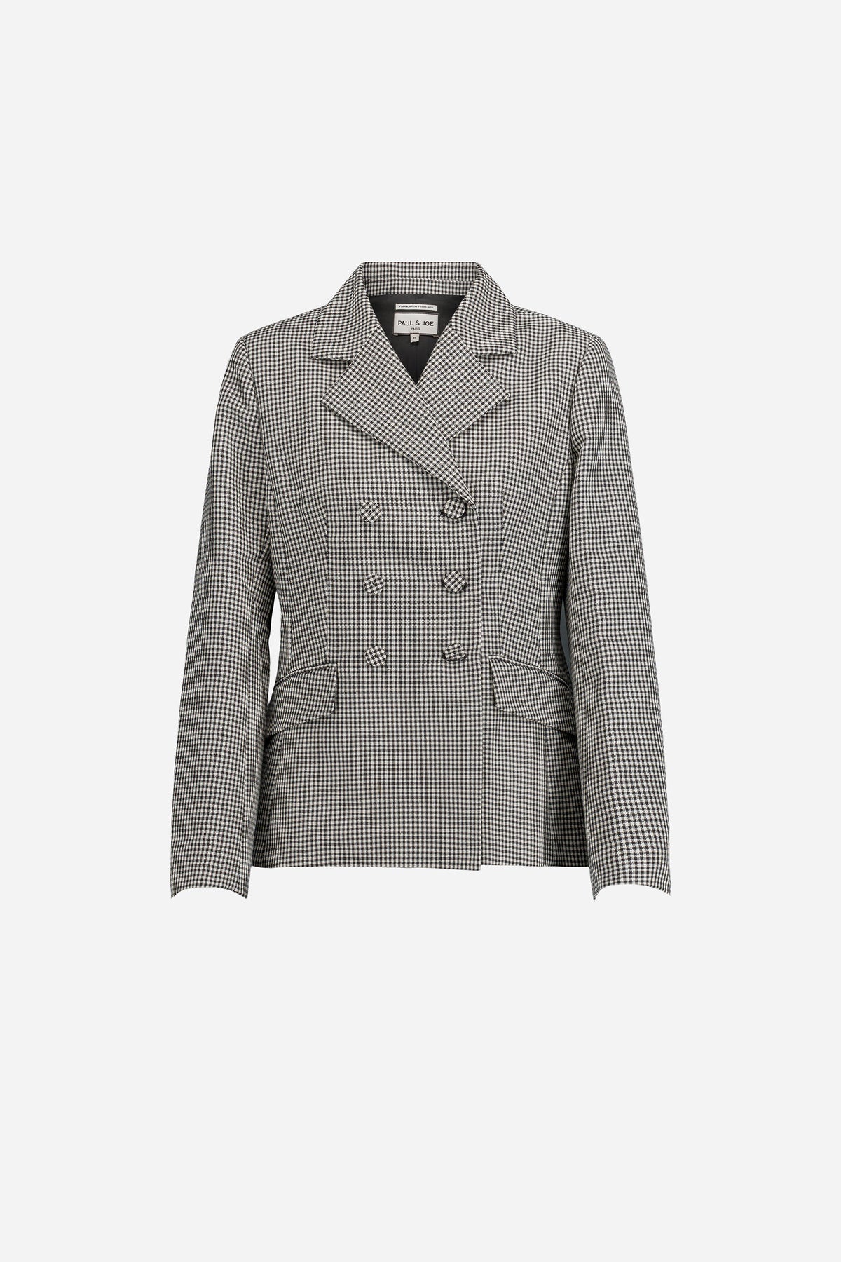 Paul & Joe Sabrina veste mohair vichy noir blanc doublée