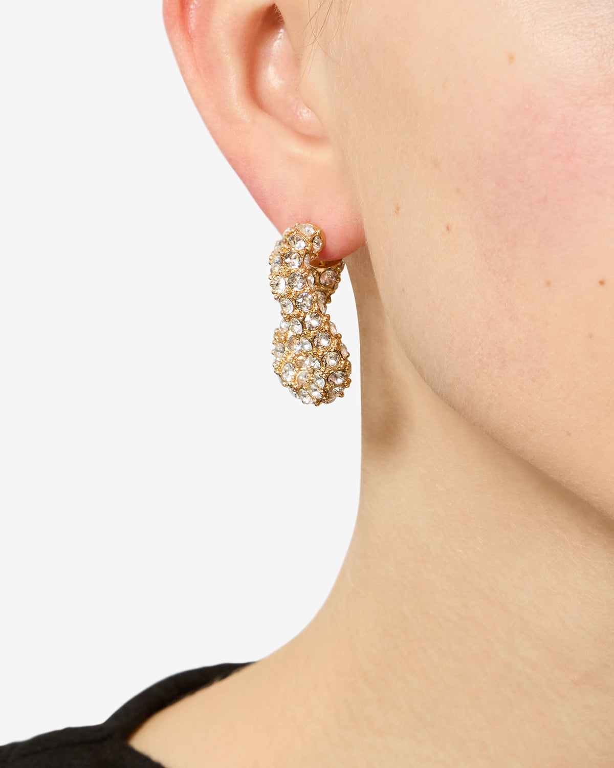 Isabel Marant Shiny Boucles doré cristaux transparent