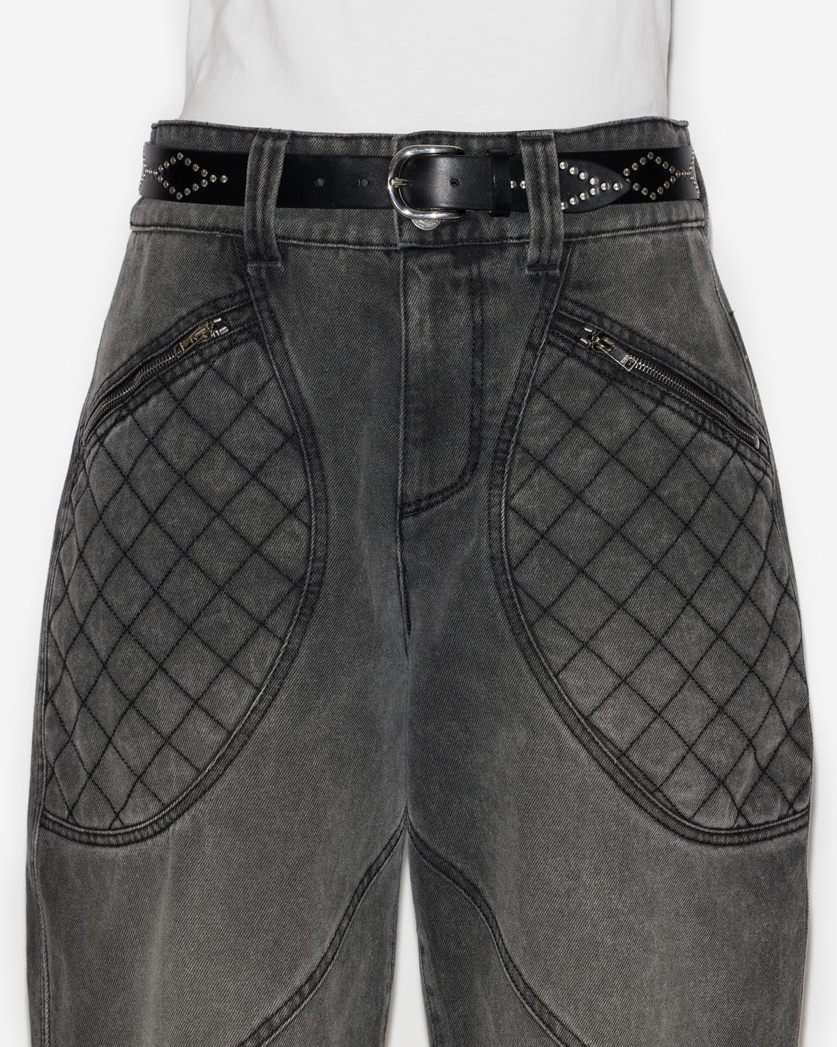 Isabel Marant Liliana CE227BFA ceinture cuir noir 3 cm
