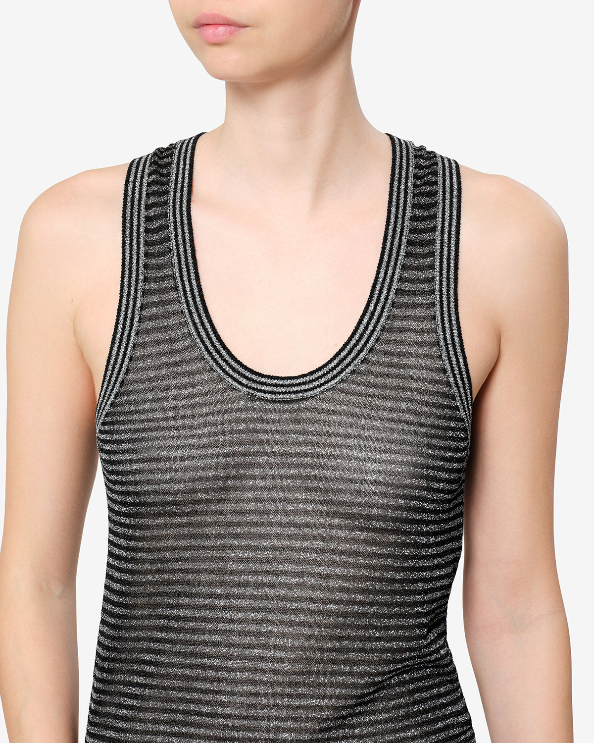 Isabel Marant Cevara PU0992FA débardeur noir lurex