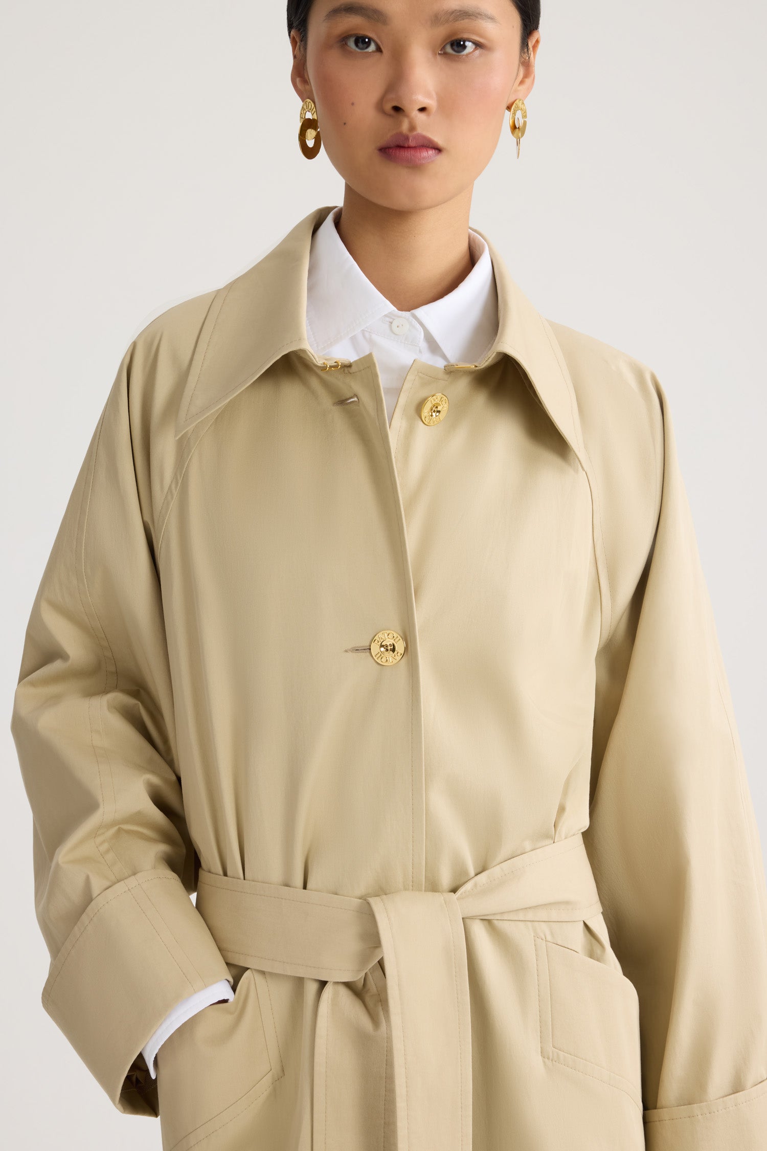 Patou Coats P26OU0480244124B trench Safari Sand